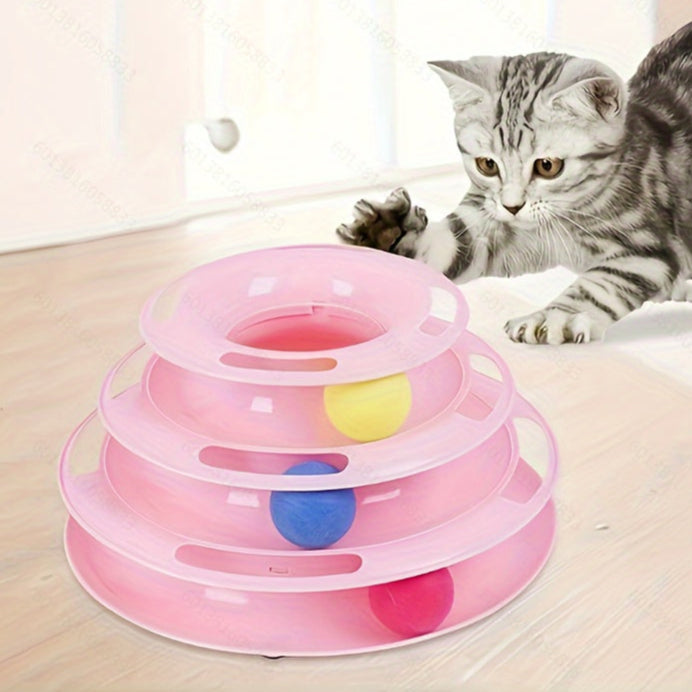 Interactieve Kattenspeeltoren met Draaiballen