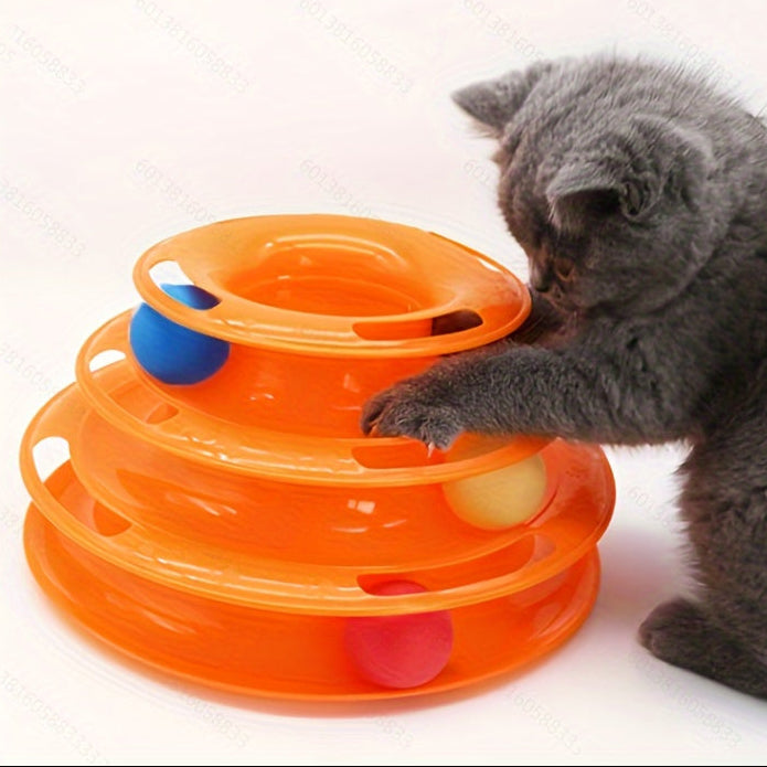 Interactieve Kattenspeeltoren met Draaiballen
