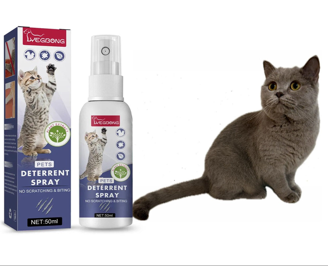 Spray Afweermiddel voor Katten Krabben – Natuurlijke Trainingshulp met Sinaasappelgeur voor Meubels en Sofas