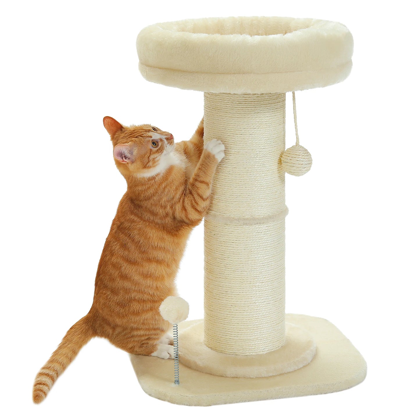 Bloemen Krabpaal met Verwijderbaar Kattenbed & Speelballen