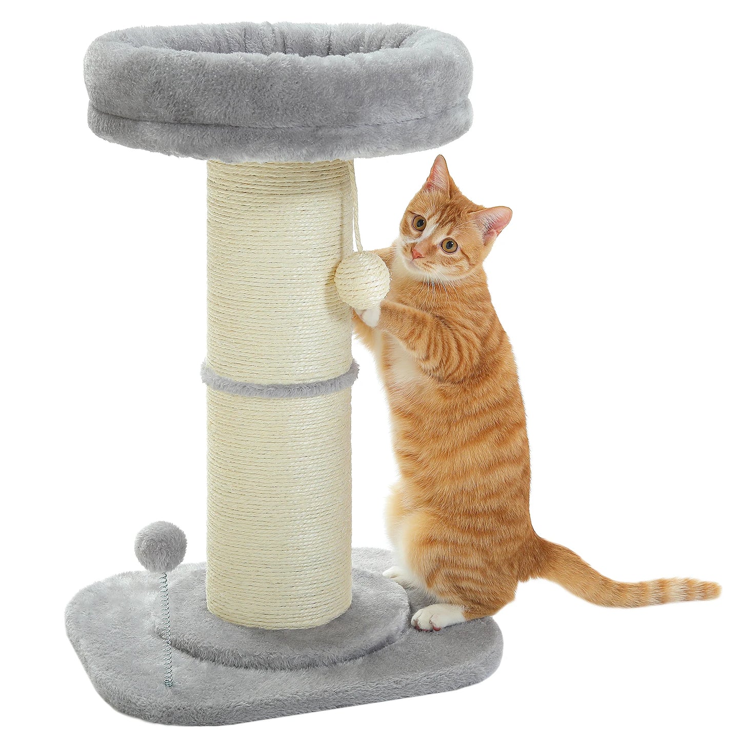 Bloemen Krabpaal met Verwijderbaar Kattenbed & Speelballen